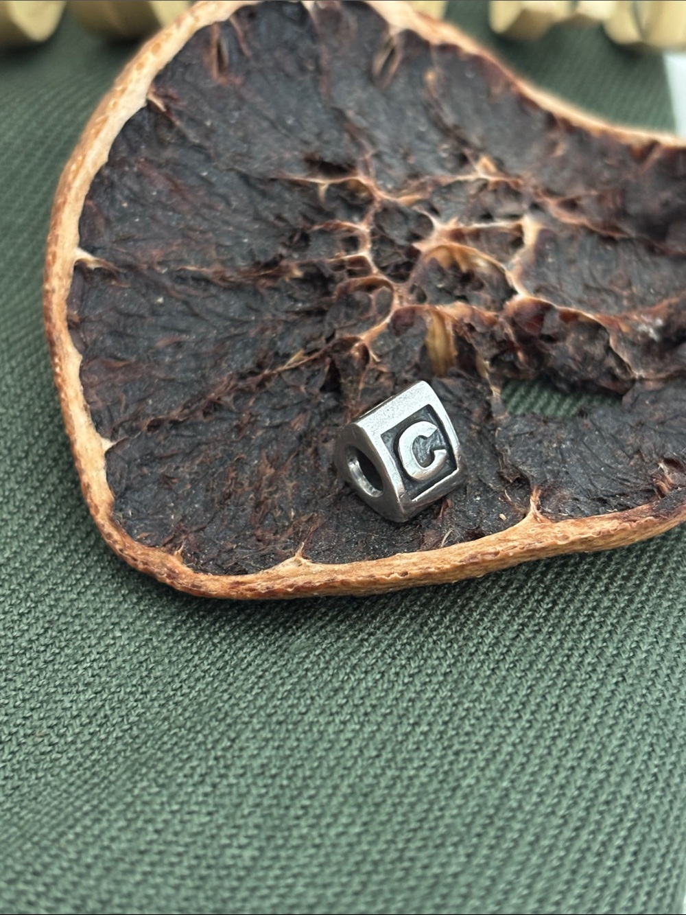 PANDORA Alphabet - Letter C - Authentic Sterling Silver Three-Sided Charm - Picture 8 of 9